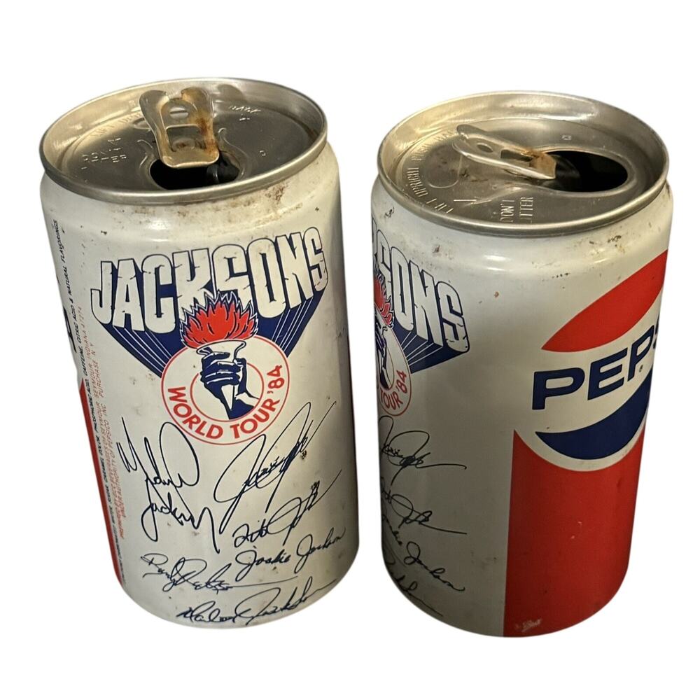 Jackson 5 1984 Tour Pepsi Cans (Lot of 2)